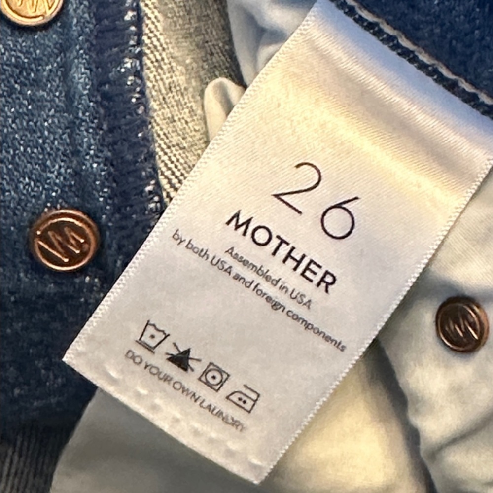 MOTHER The Pixie Dazzler Ankle Fray Jeans briefly gorgeous medium wash high-rise - Picture 8 of 9